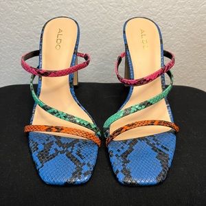 Multi Snake Print Aldo Heels.